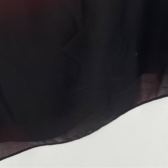 HALSTON HERITAGE Women's‎ Chiffon Red Black Ombre One-Shoulder Cocktail Dress S - Picture 16 of 16